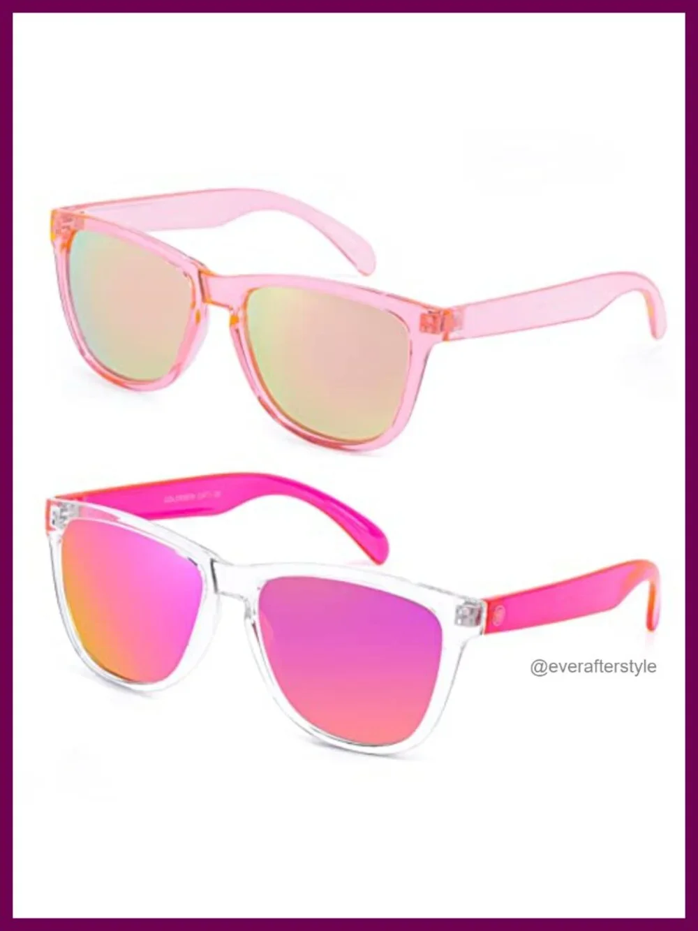Square UV400 Mirrored Lens Sunglasses for Women